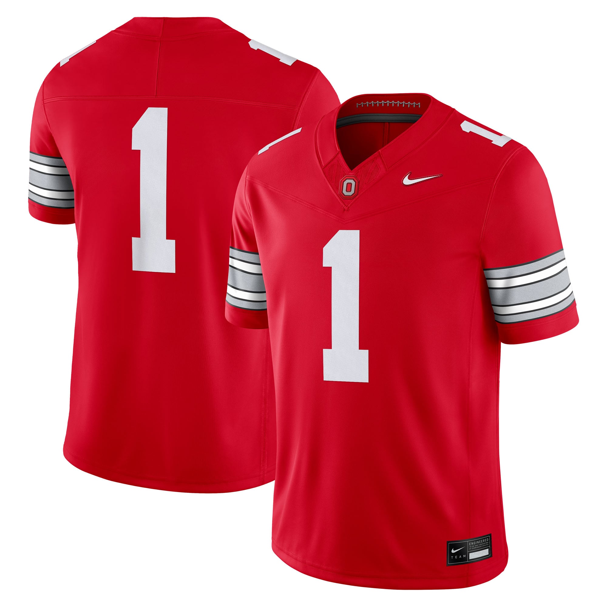 Ohio State Buckeyes #1 Scarlet Home Football Shirt - Women's