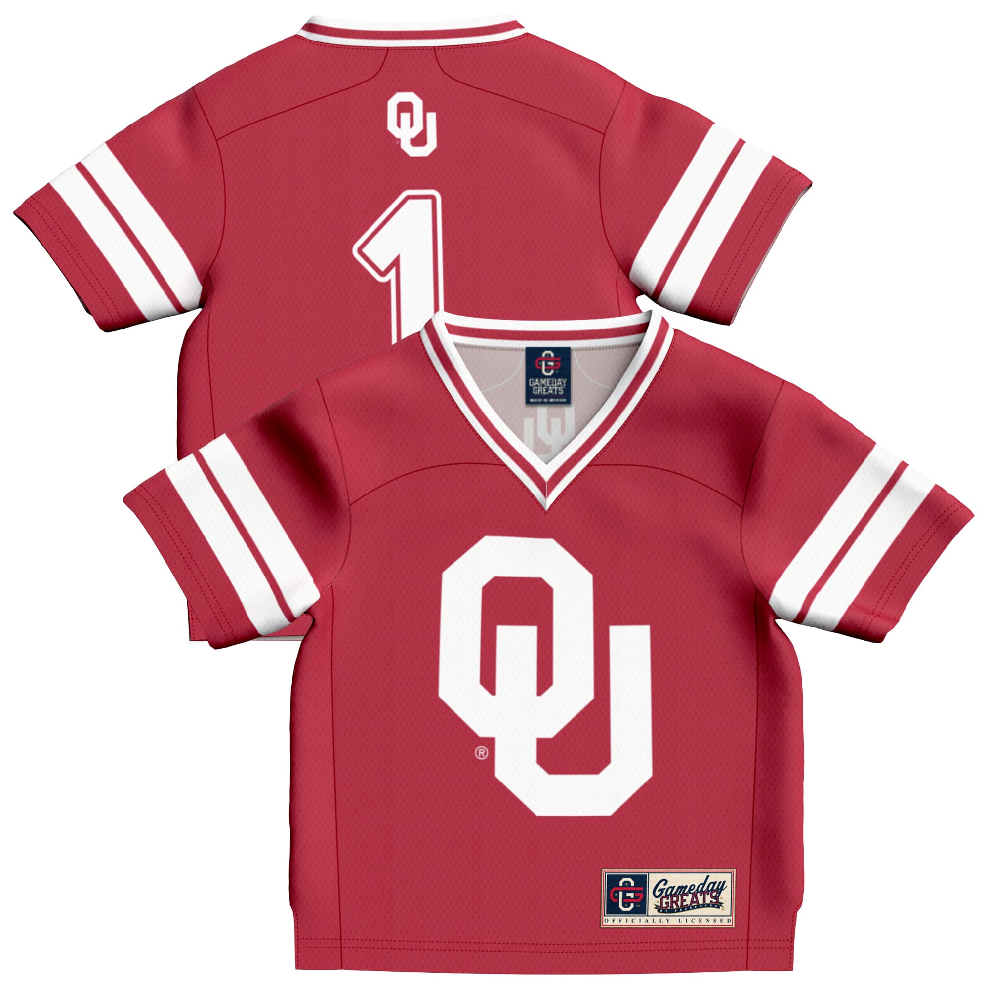 Oklahoma Sooners #1 Crimson Football Jersey - Youth
