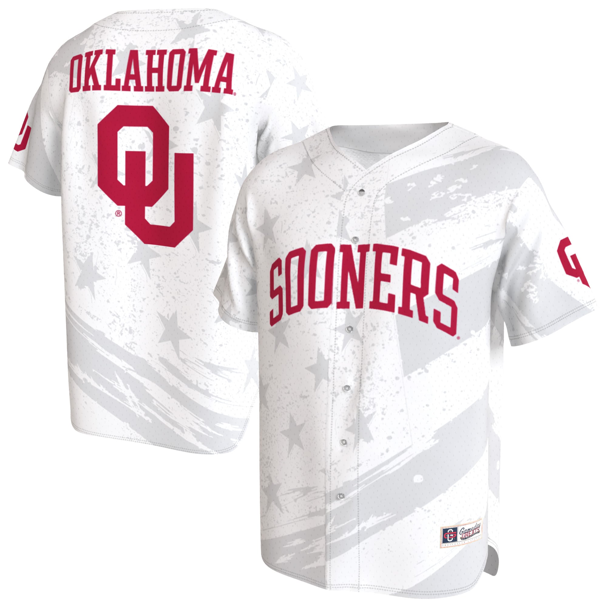 Oklahoma Sooners White Baseball Shirt - Women's