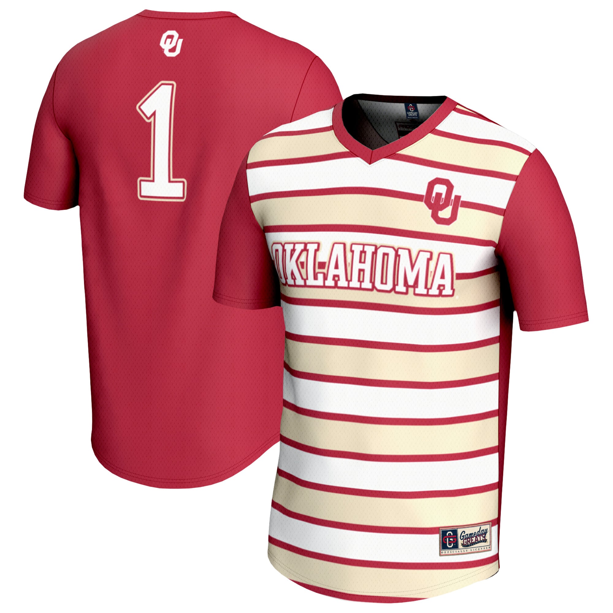 Oklahoma Sooners #1 Crimson Soccer Jersey - Women's