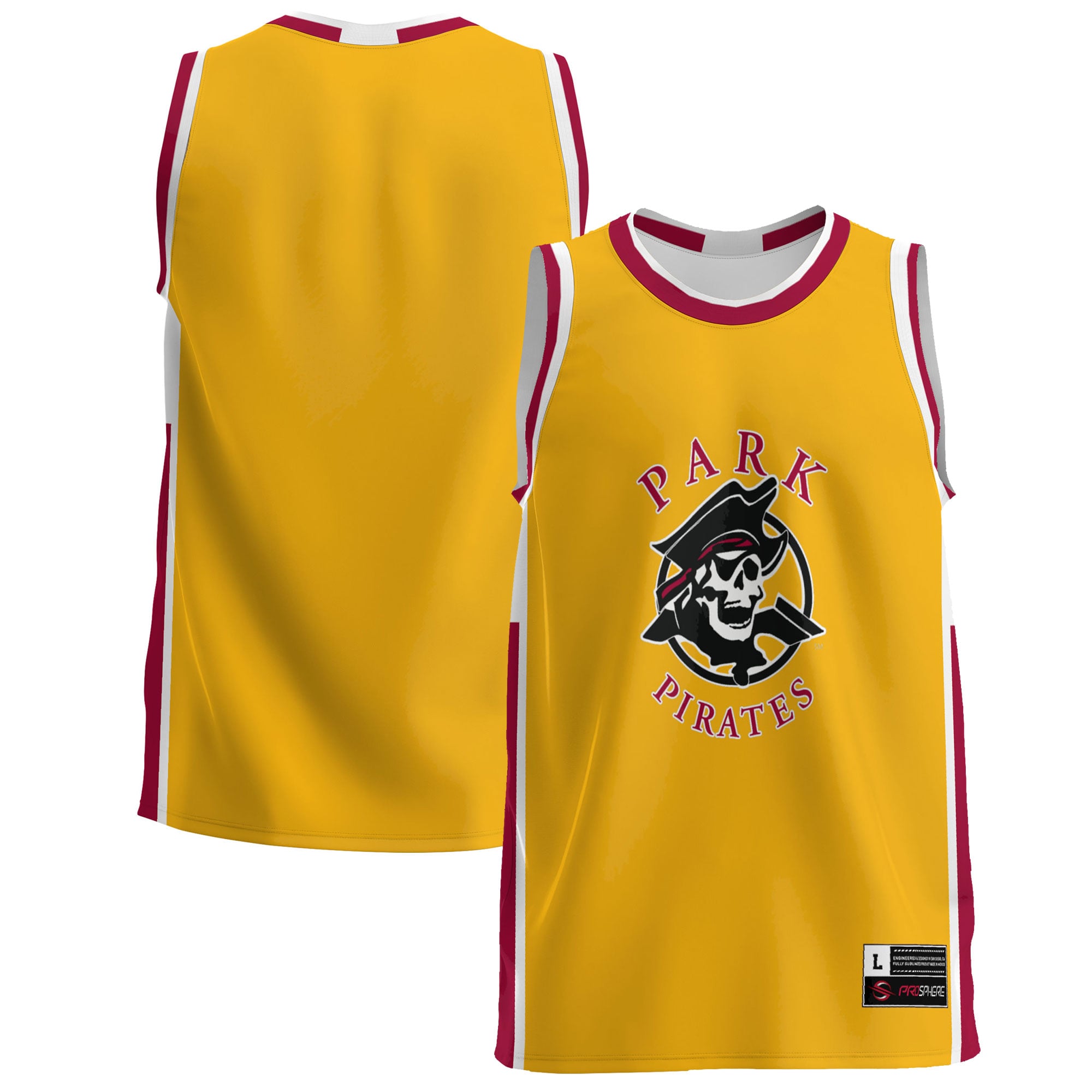 Park Pirates Gold Basketball Jersey - Youth