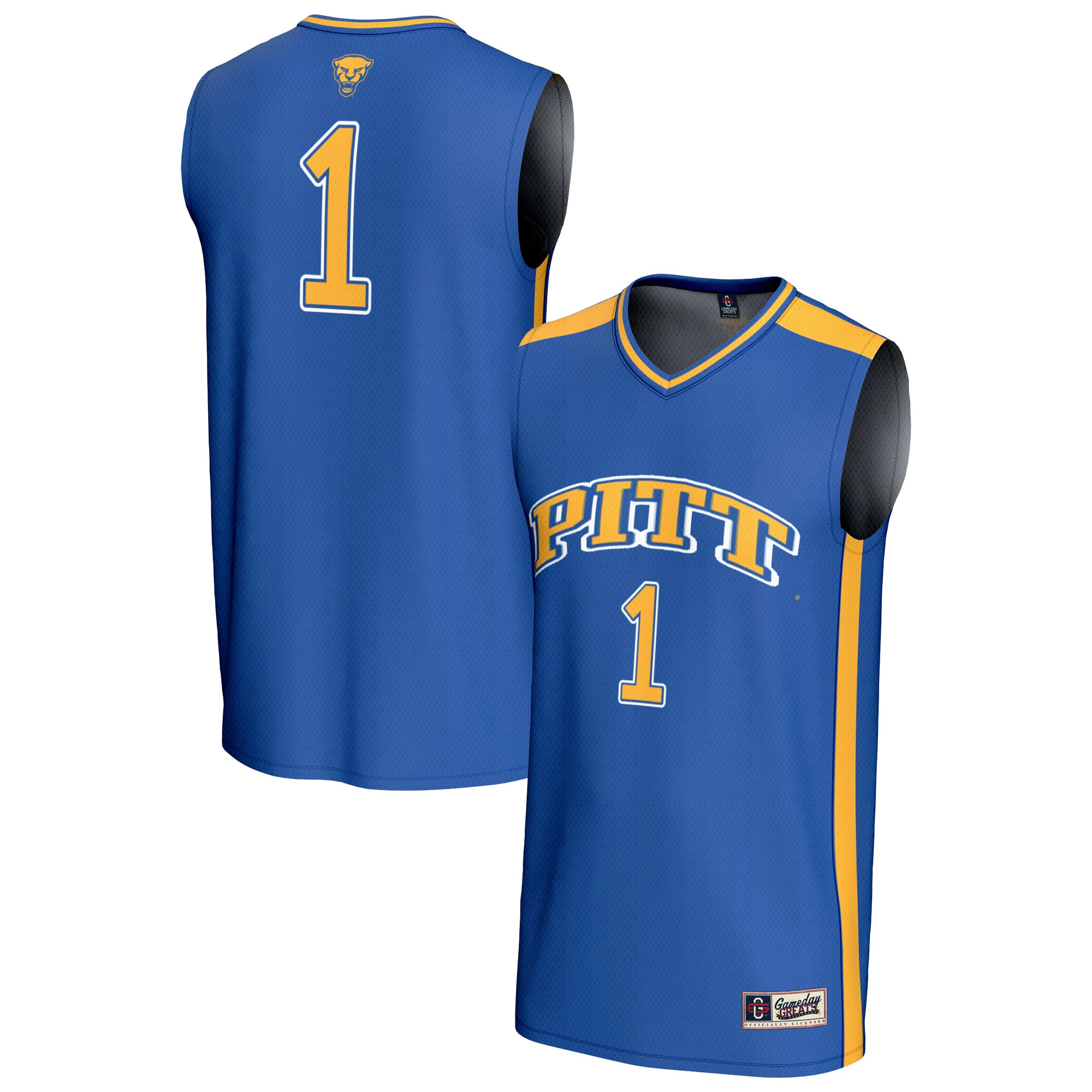 Pitt Panthers #1 Royal Jersey Basketball Jersey - Youth