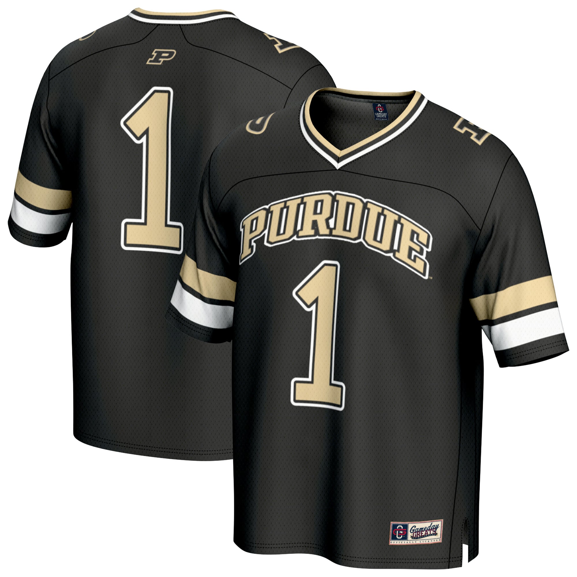 Purdue Boilermakers #1 Black Football Jersey - Women's