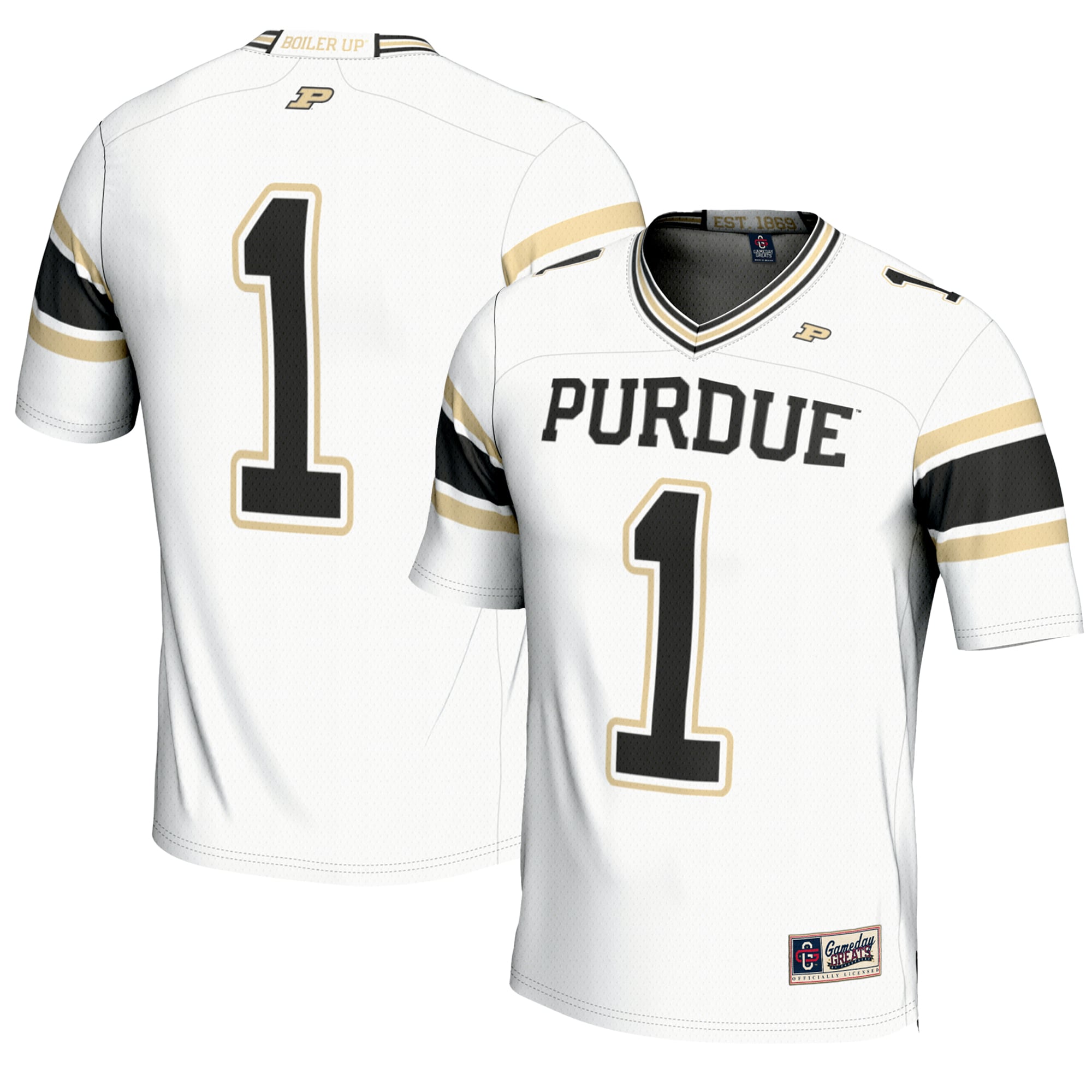 Purdue Boilermakers #1 White Football Jersey - Youth