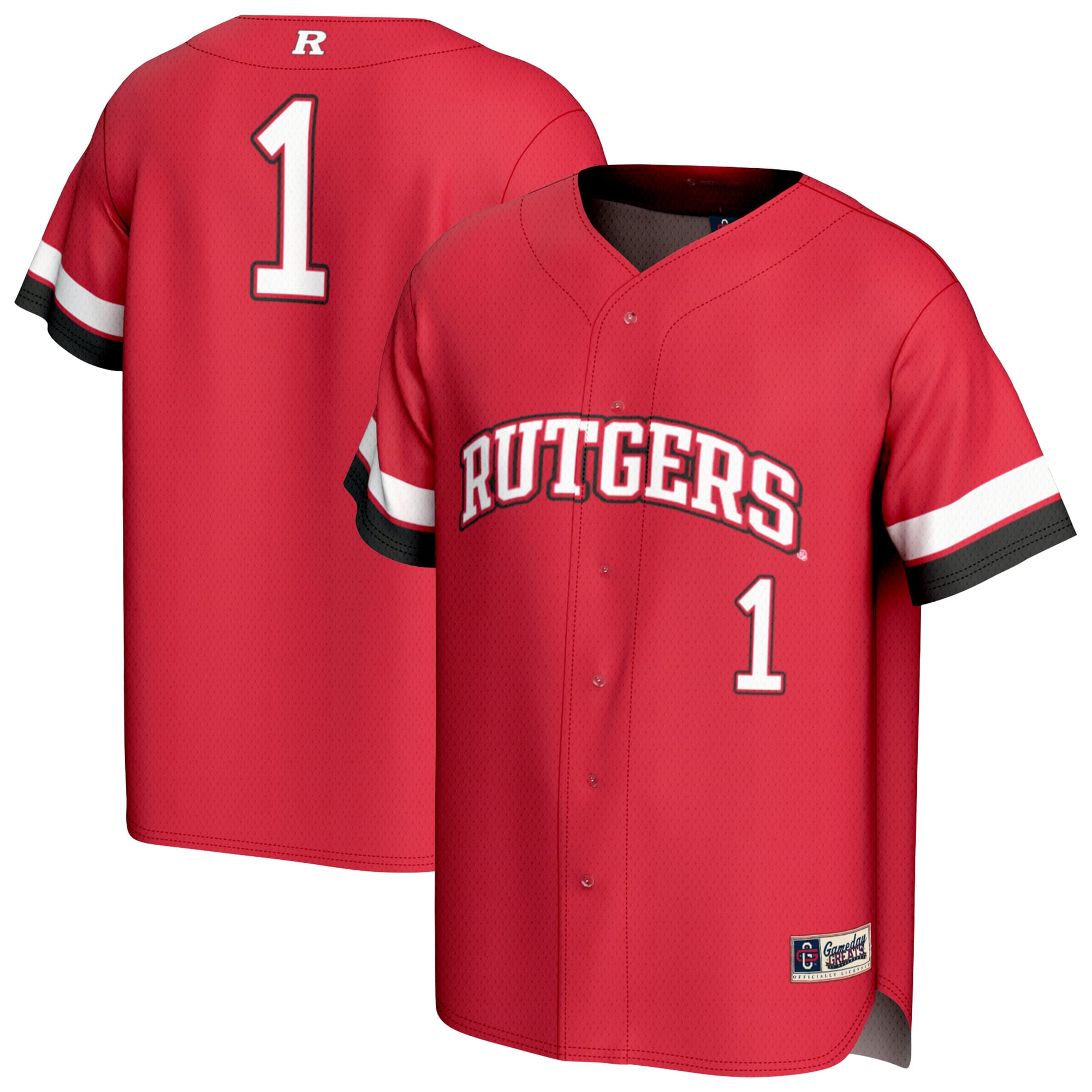 Rutgers Scarlet Knights #1 Baseball Jersey - Men's