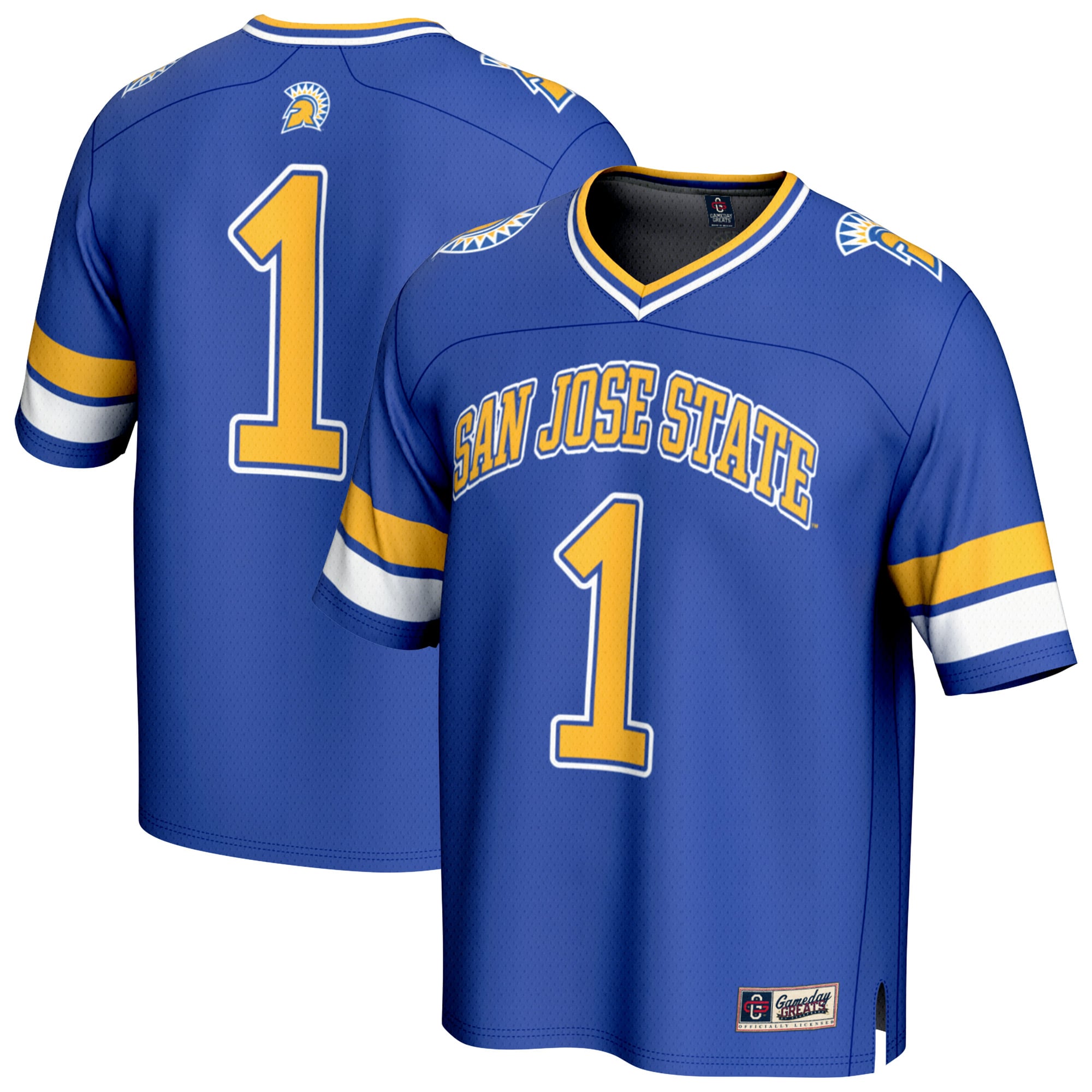 San Jose State Spartans #1 Royal Football Jersey - Women's