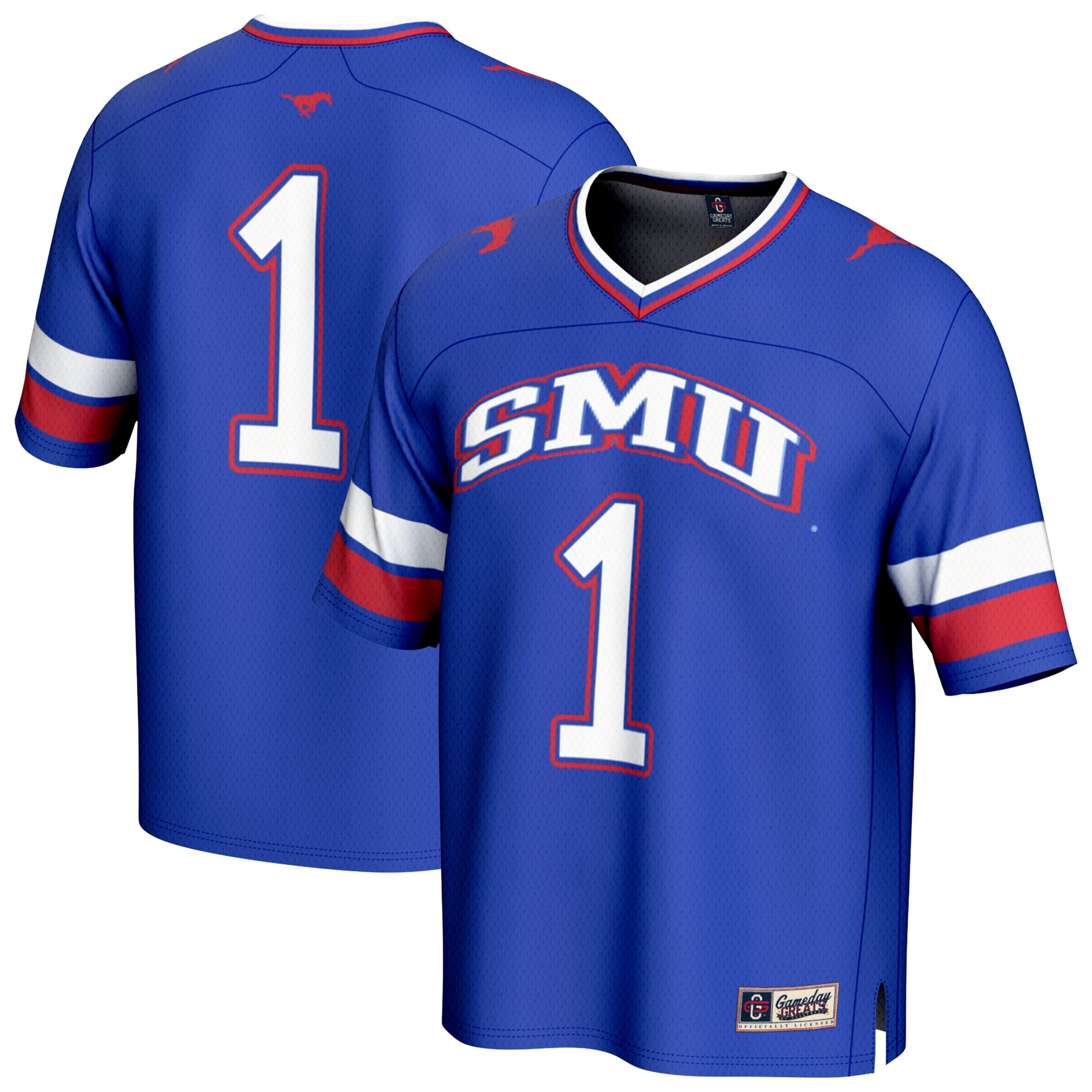 SMU Mustangs #1 Collegiate Fashion Football Jersey - Women's