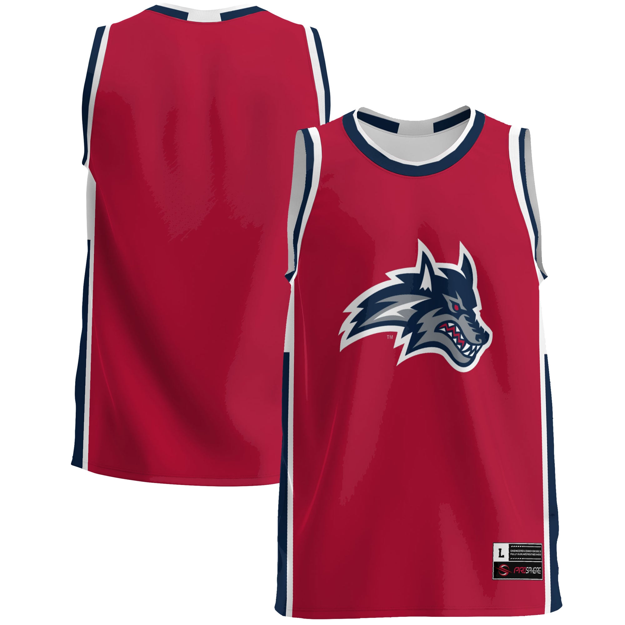 Stony Brook Seawolves Red Basketball Shirt - Men's