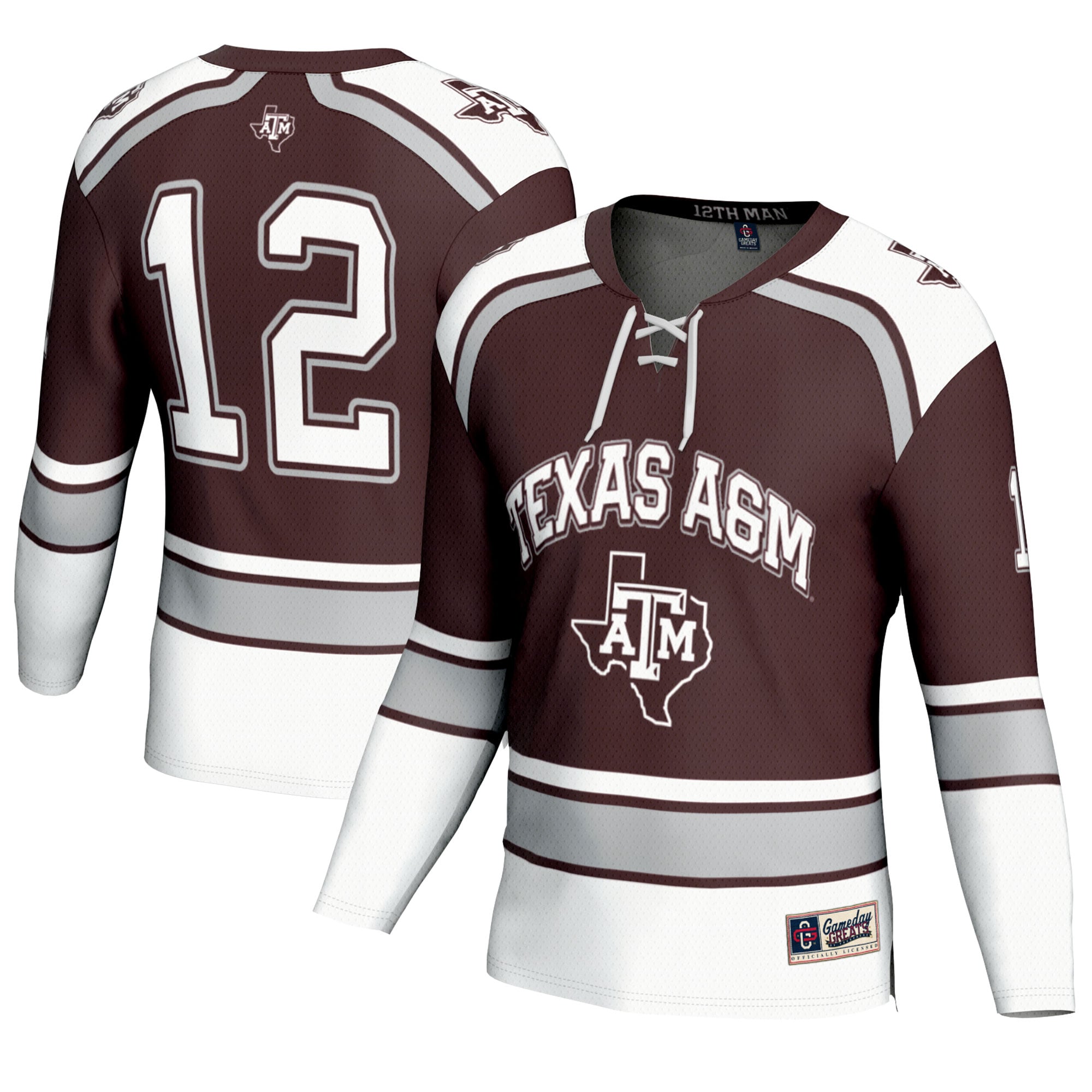 Texas A&M Aggies #12 Maroon Hockey Jersey - Women's