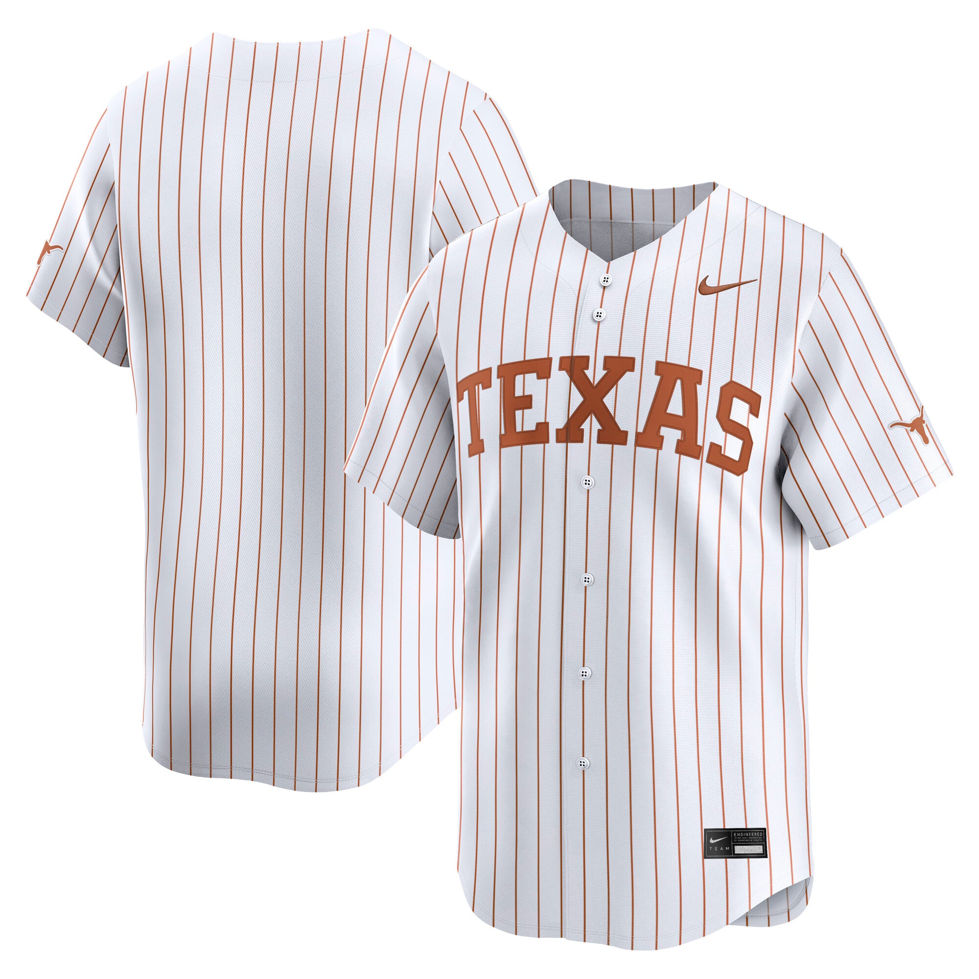 Texas Longhorns White Baseball Jersey - Men's