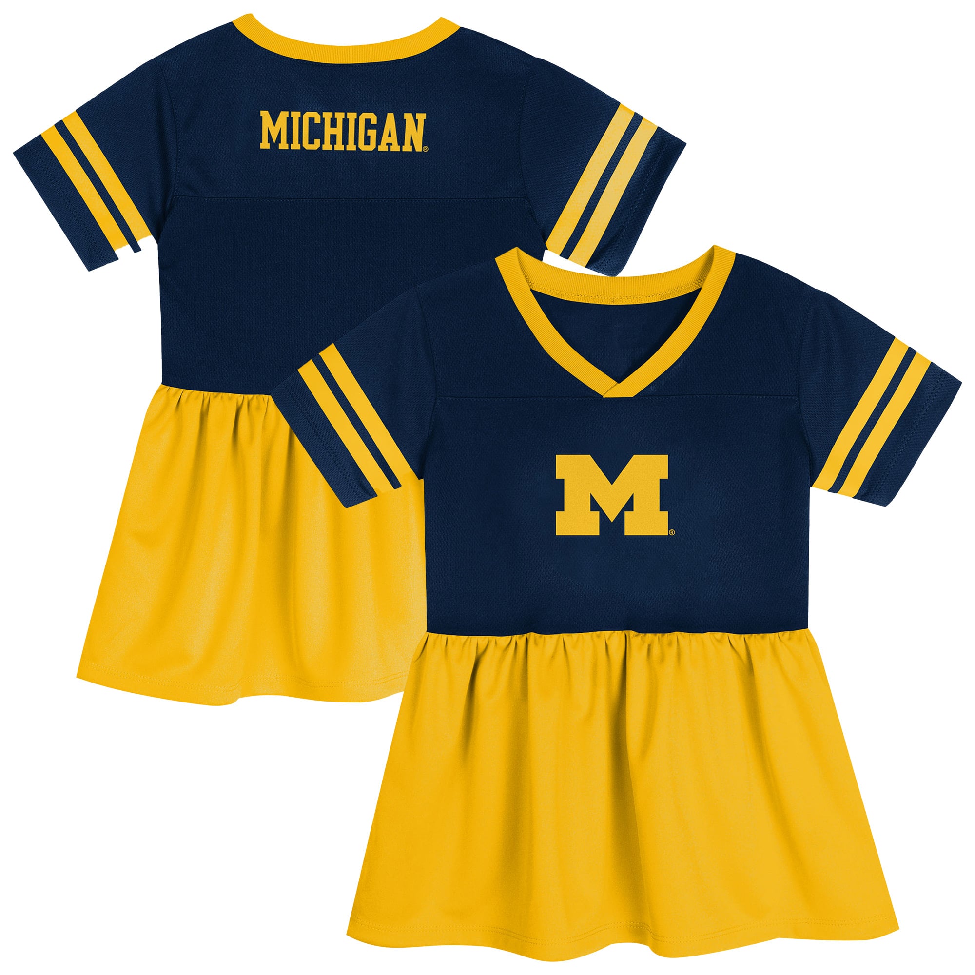 Michigan Wolverines Navy Maize Basketball Shirt - Youth