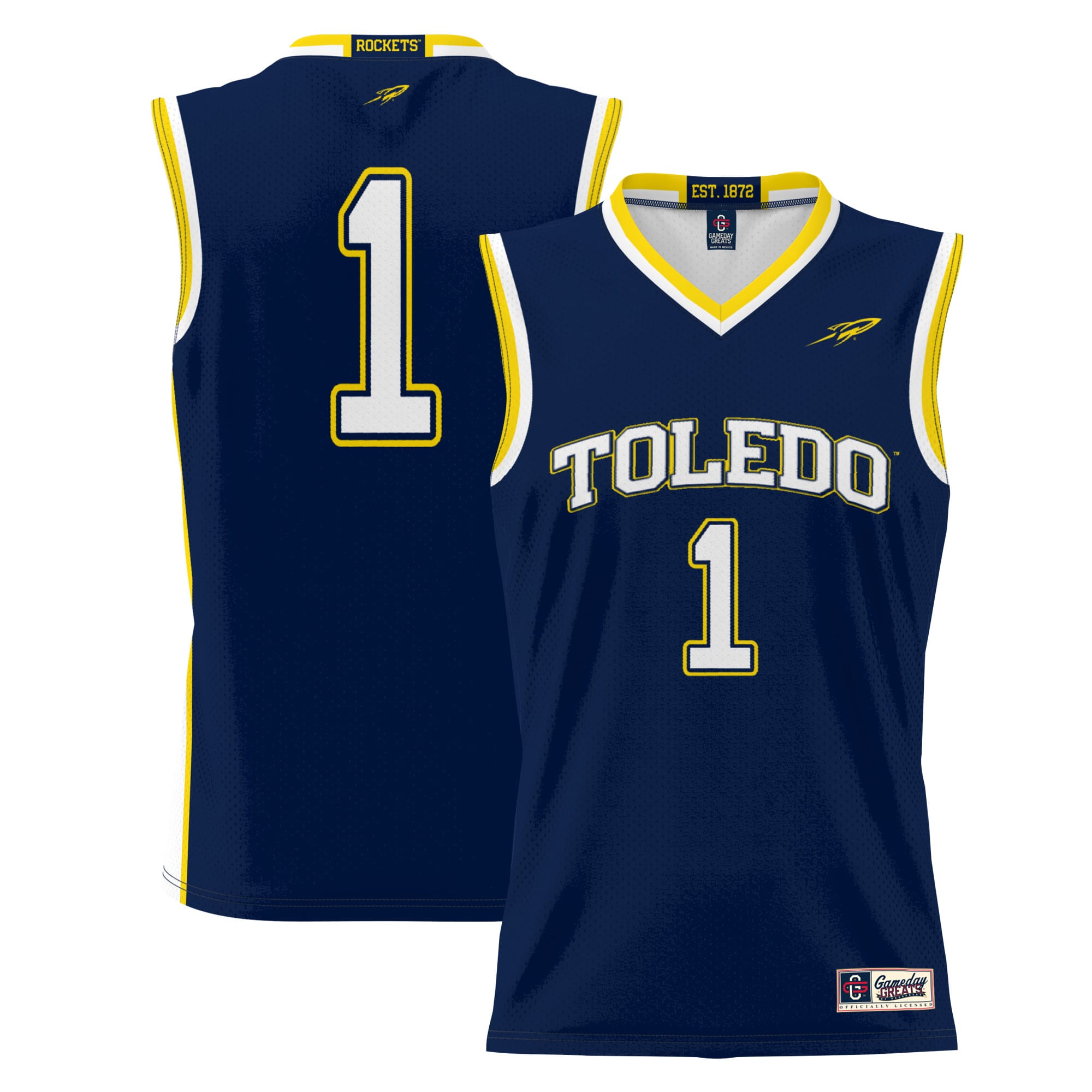 Toledo Rockets #1 Blue Basketball Shirt - Men's