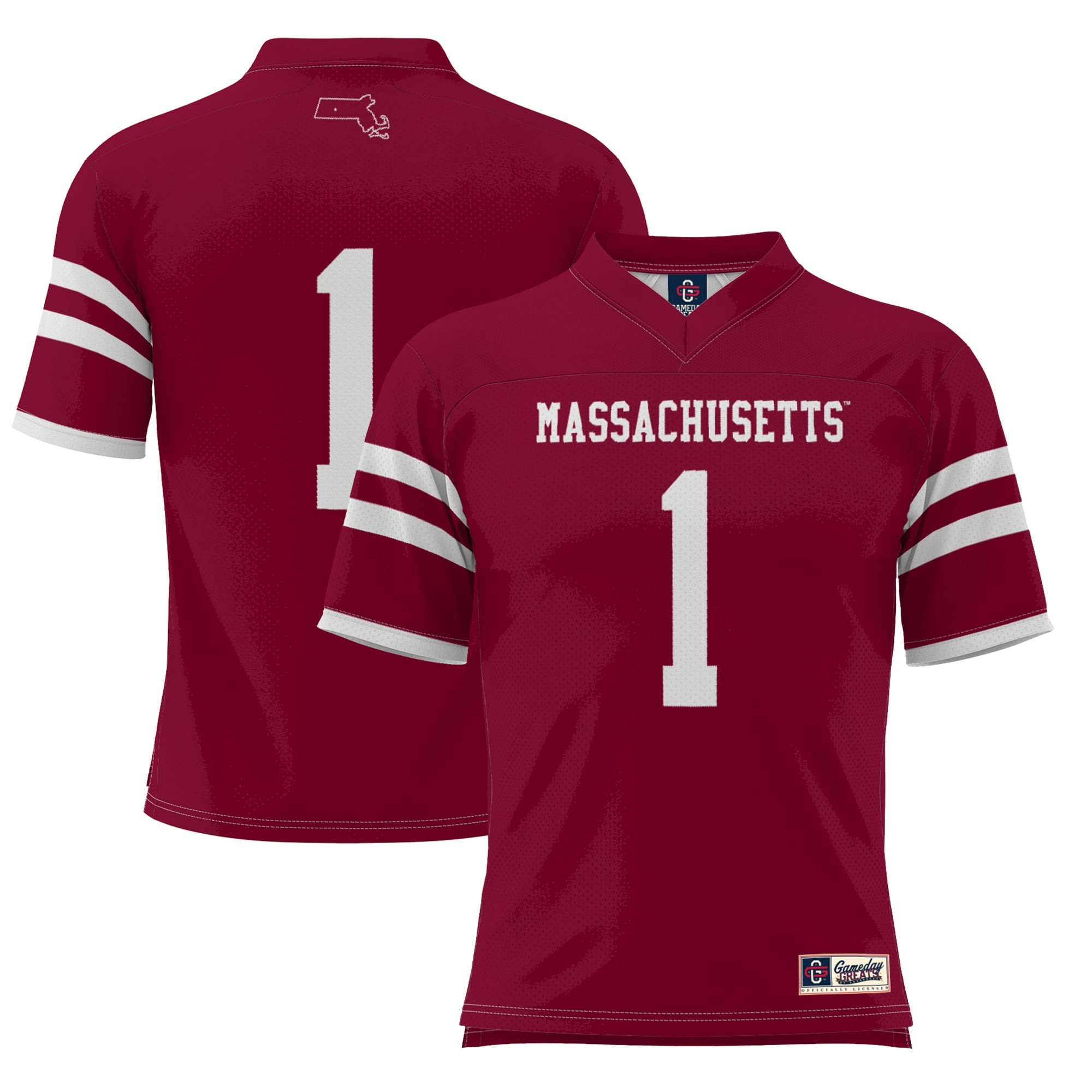 UMass Minutemen #1 Maroon Football Shirt - Men's