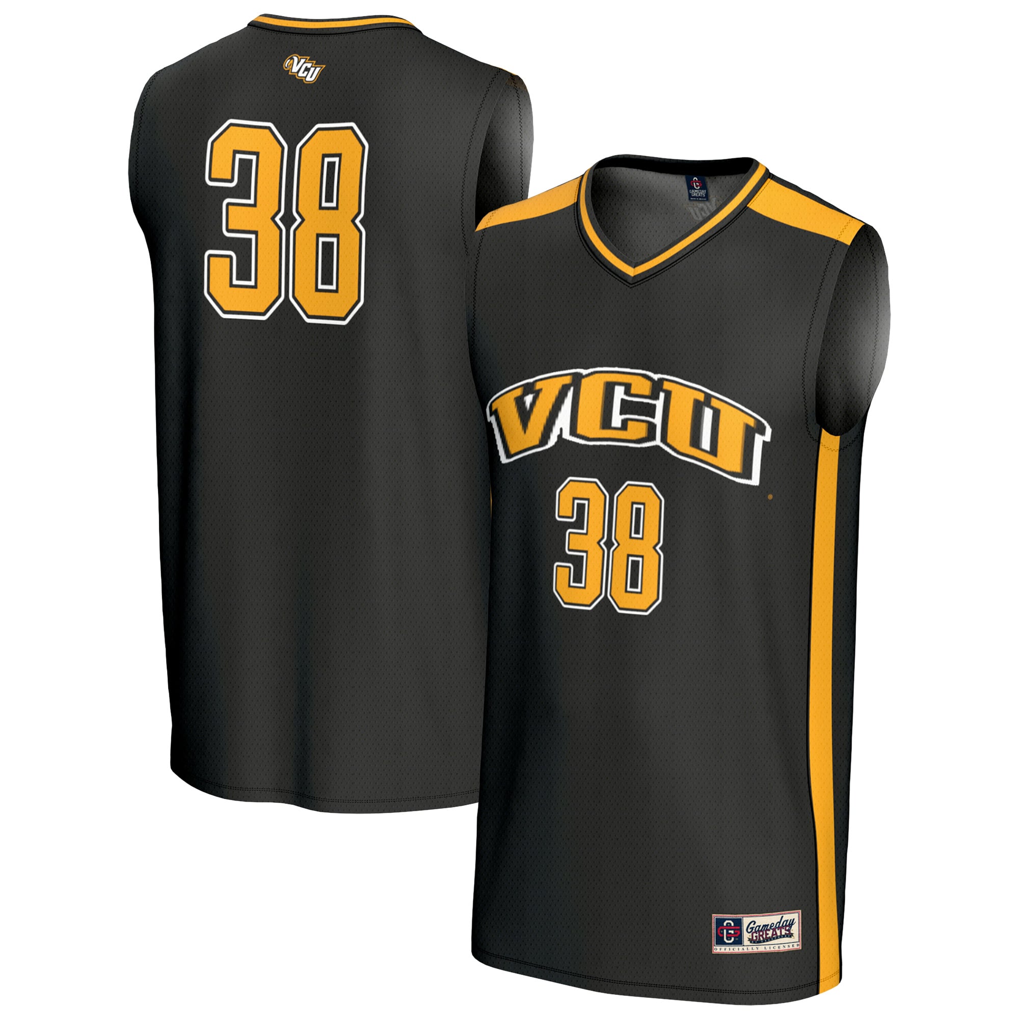 VCU Rams #38 Black Basketball Jersey - Women's