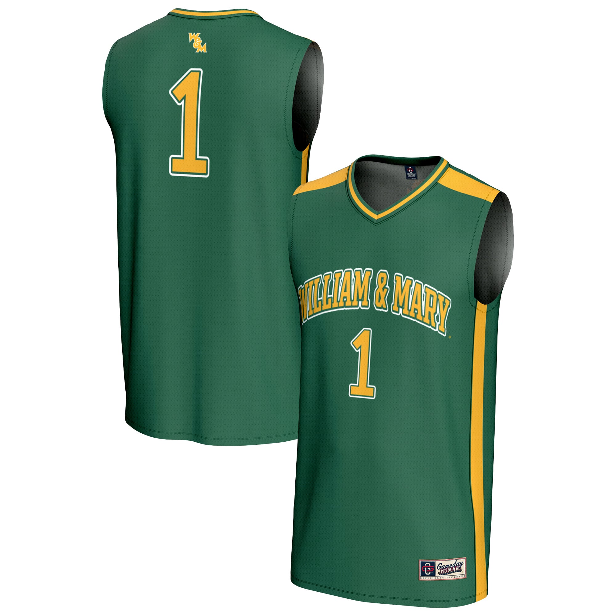 William & Mary Tribe #1 Green Basketball Shirt - Men's