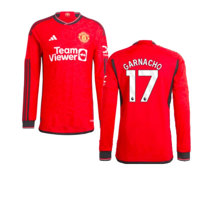 Women's Man Utd 2023/24 Home Long Sleeve Jersey