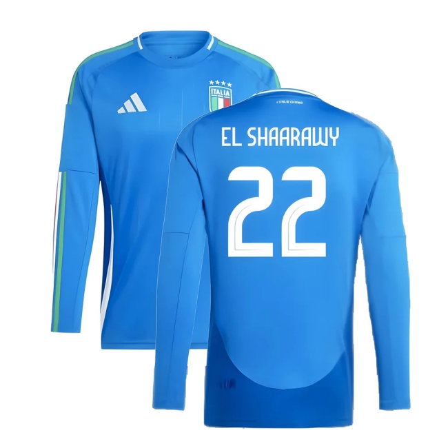 Men's Italy 2024/25 Home Long Sleeve Jersey