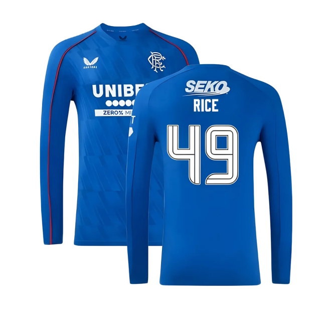 Men's Rangers 2024/25 Home Long Sleeve Jersey