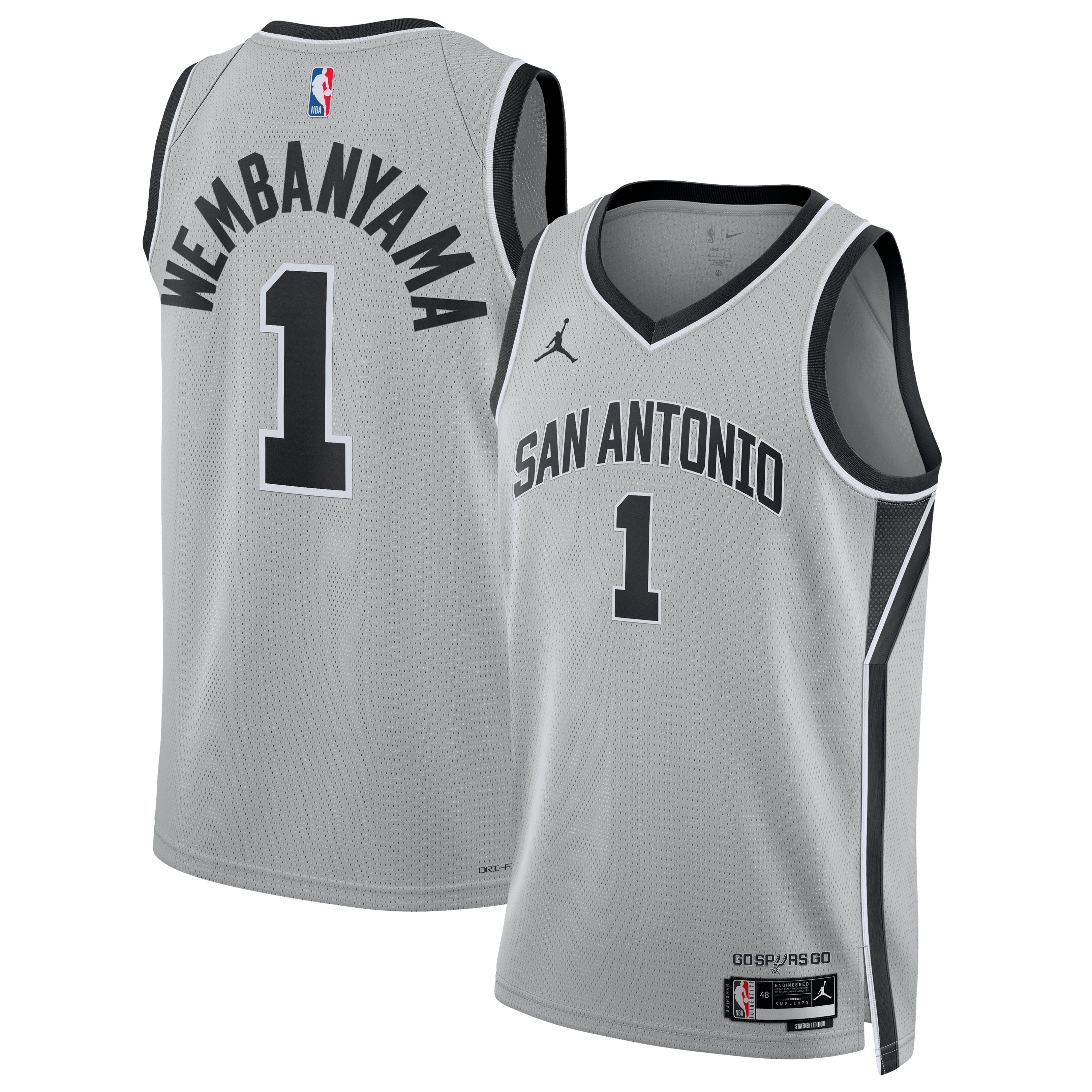 Victor Wembanyama San Antonio Spurs Silver Shirt - Women's