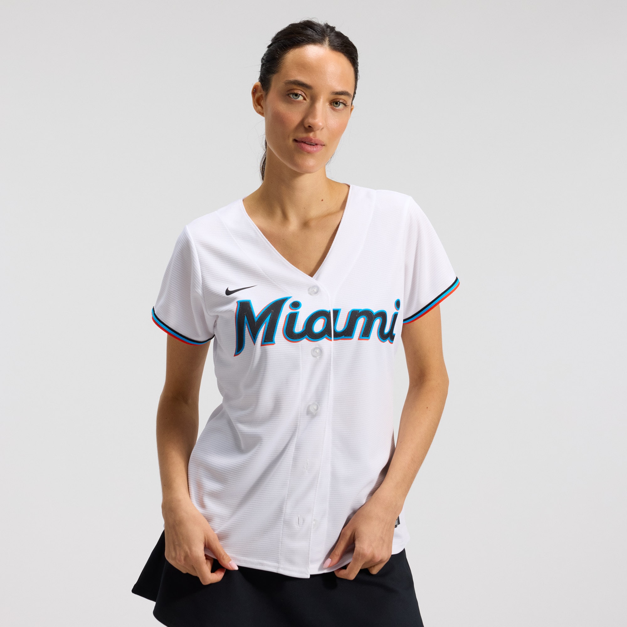 Women's Miami Marlins White Replica Jersey
