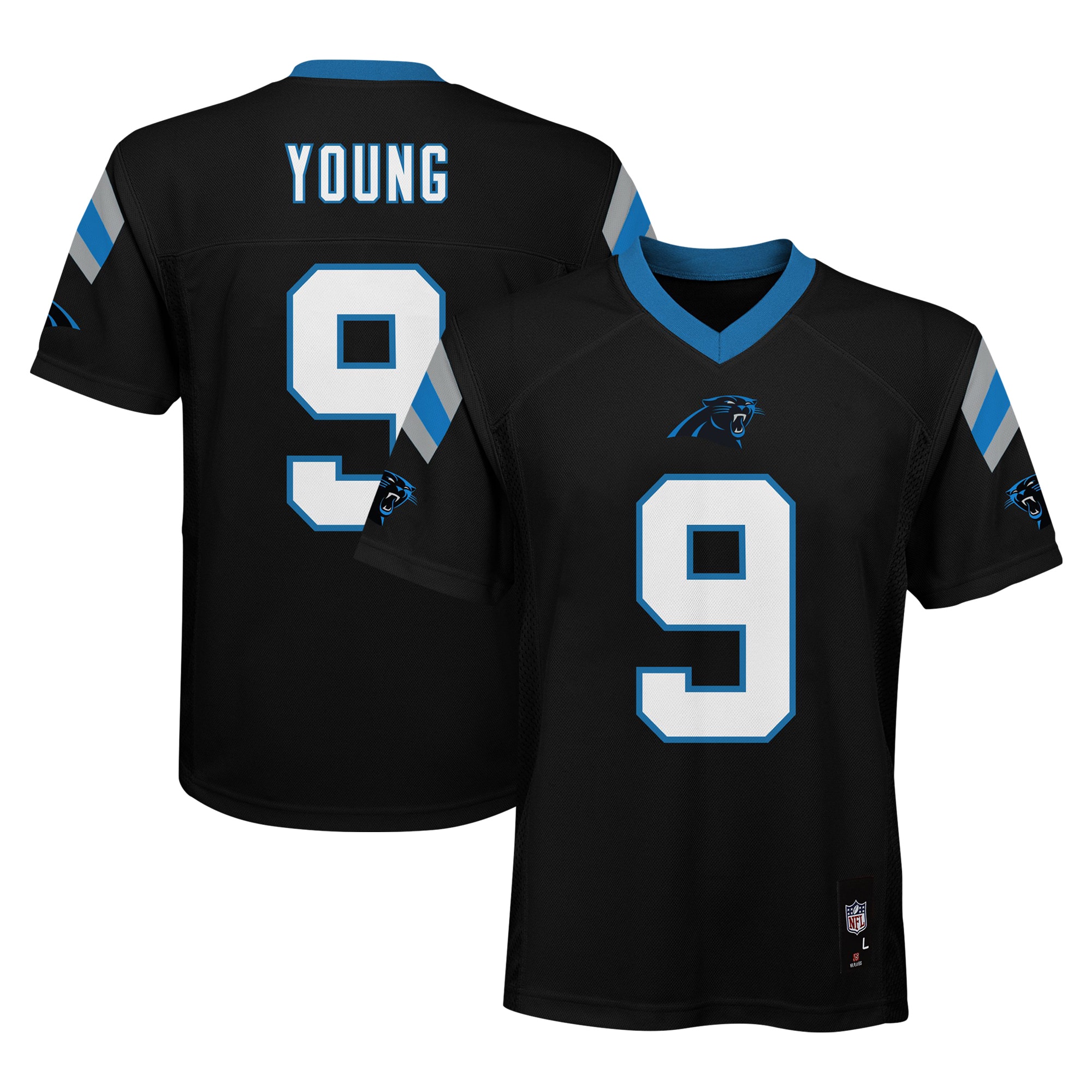 Kids' Carolina Panthers Black Replica Jersey