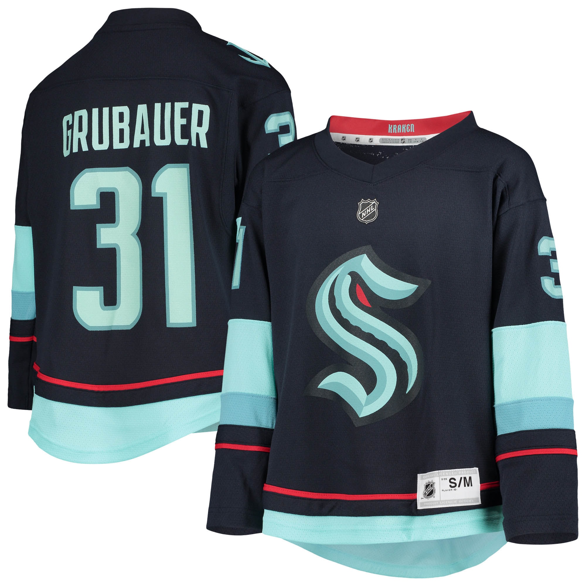 Kids' Seattle Kraken Blue Player Jersey