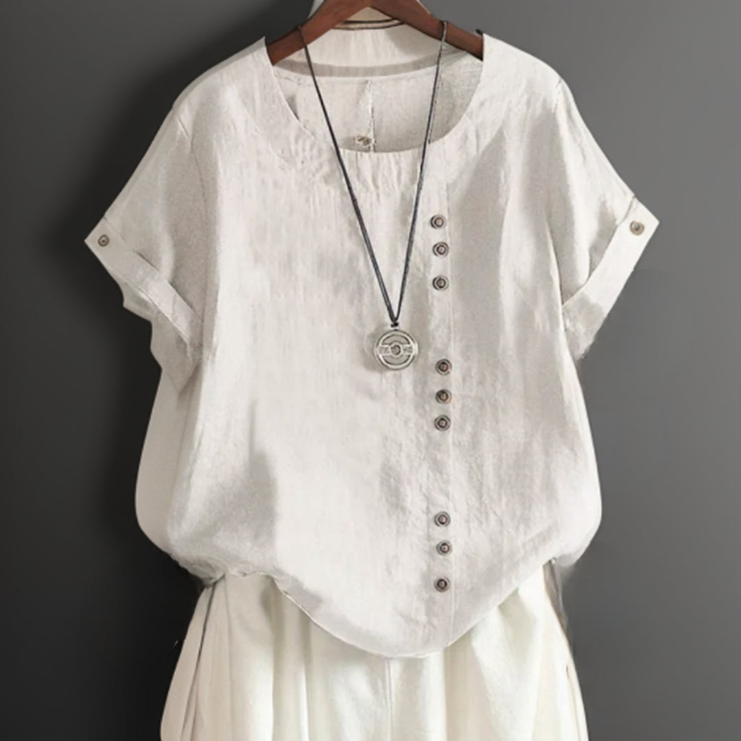 Cassandra | Button Detail Blouse