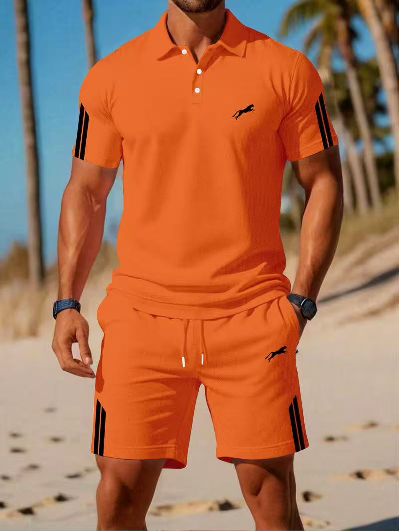 Set aus schnell trocknendem Kurzarmhemd und Shorts für Herren