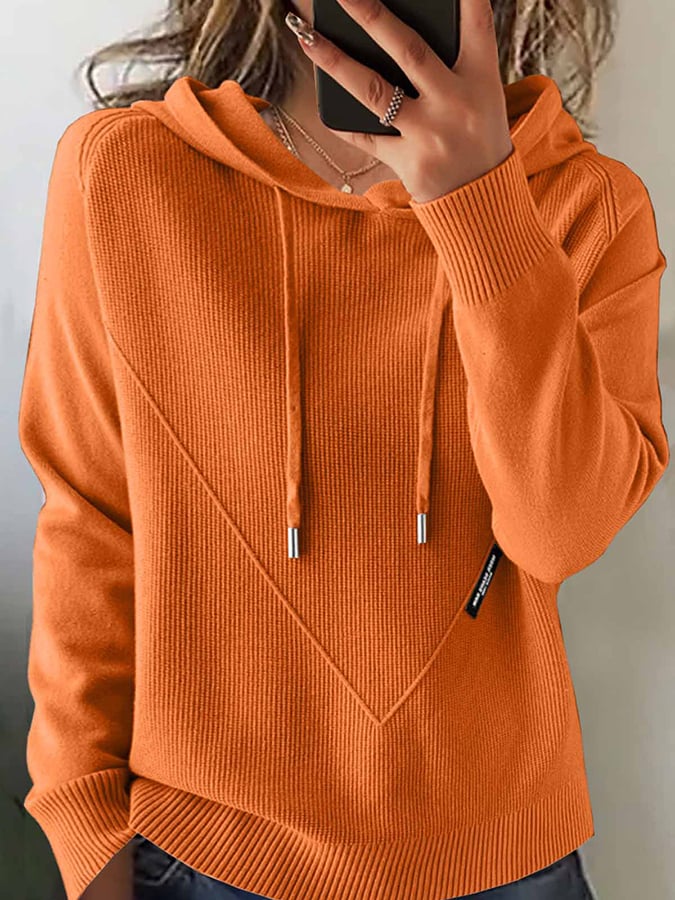 Langärmliger Damen-Kapuzenpullover für Herbst und Winter