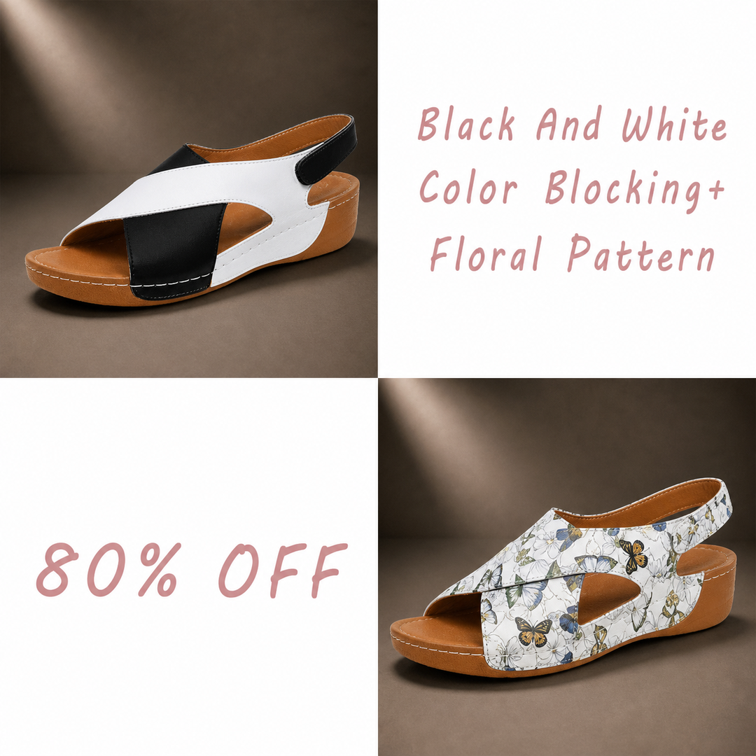 BUY 2 (Black And White Color Blocking+Floral Pattern) 80% OFF