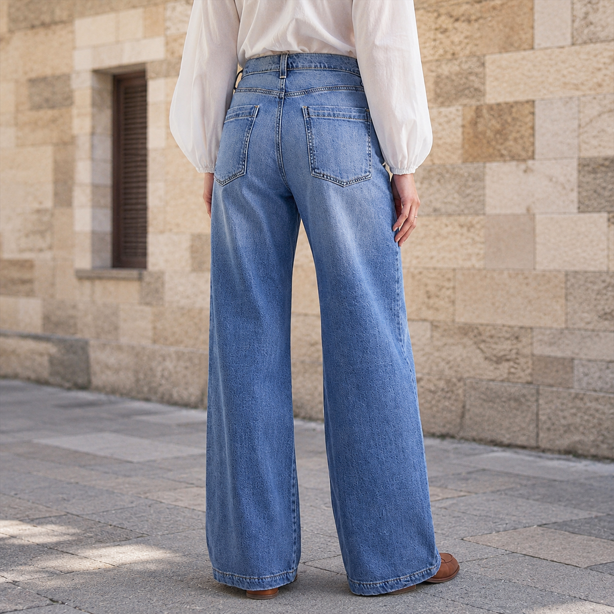 Women's Vintage Wide-Leg Flare Jeans