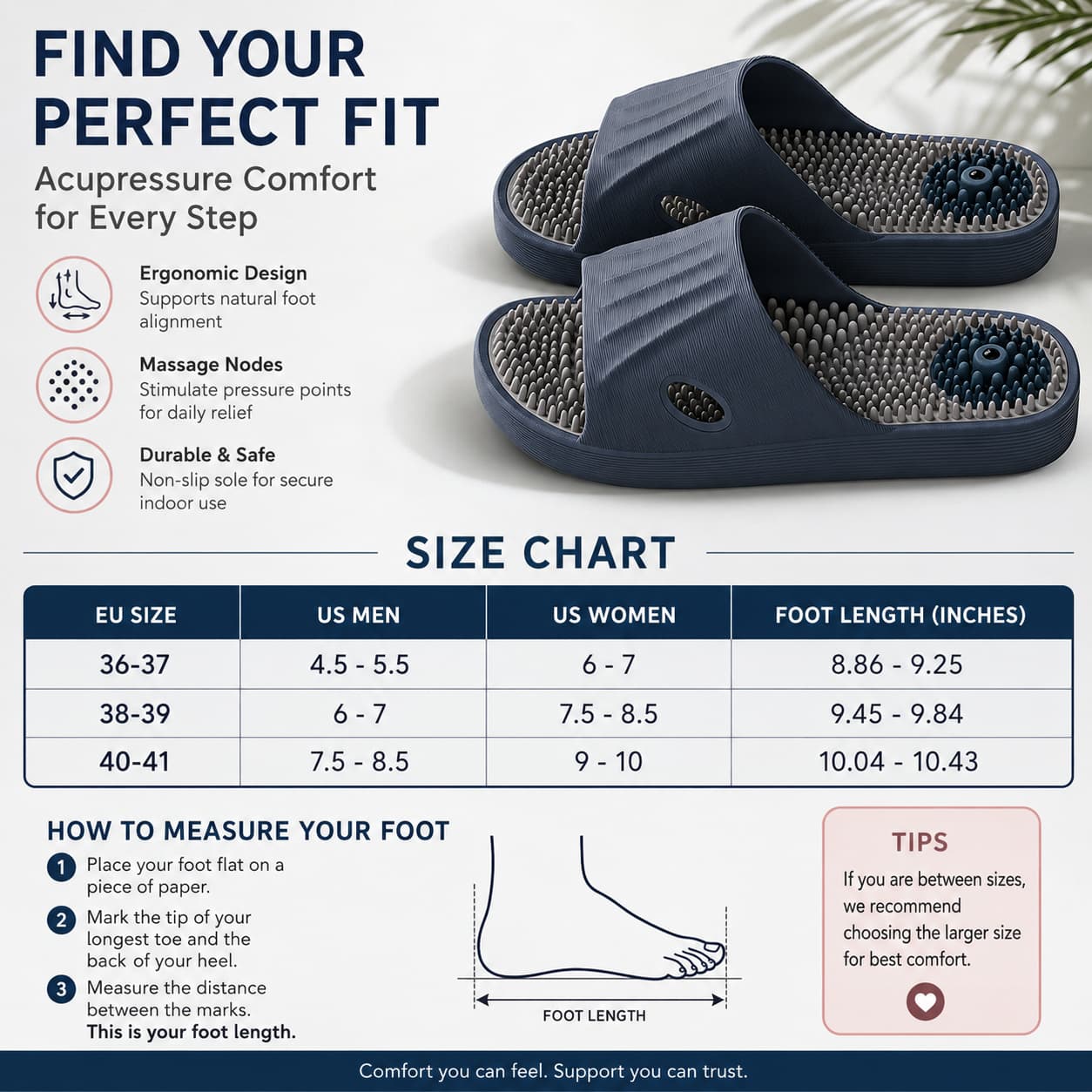 👣Akupressur-Massageschuhe – rutschfeste Badepantoffeln, Sandalen zur Linderung von Plantarfasziitisy