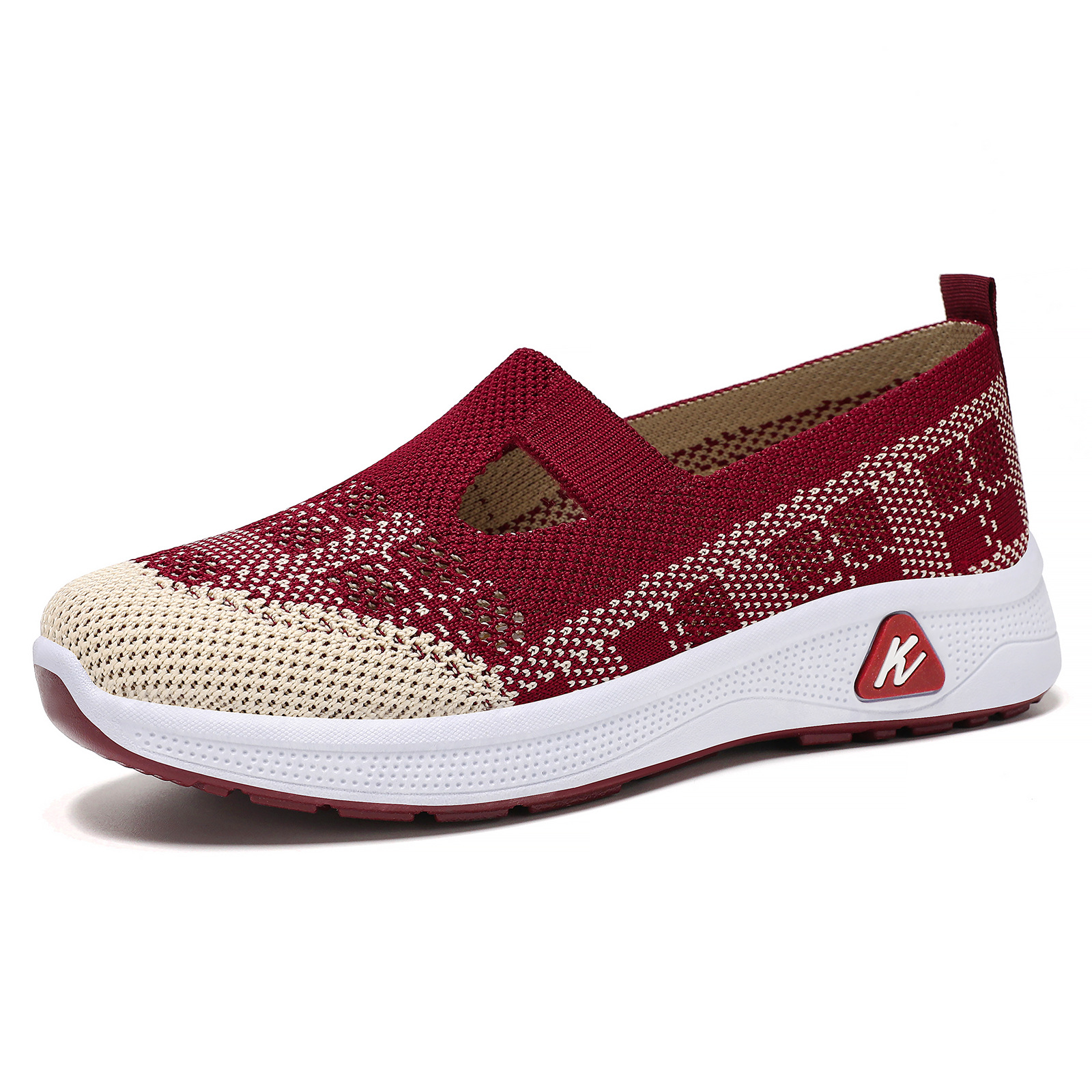🔥 Neuheiten-Sonderangebot: Bis zu 70 % Rabatt 🛒 Atmungsaktive Strick-Slip-On-Wanderschuhe für Damen – Unterstützung des Fußgewölbes und leicht