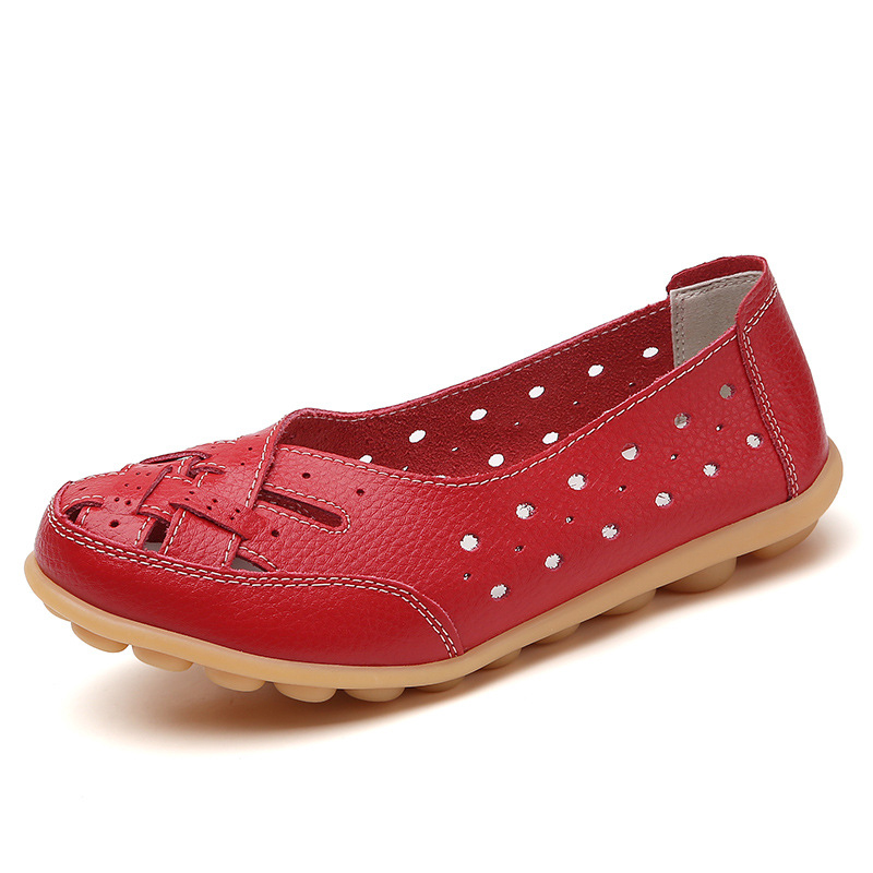 Atmungsaktive Slip-On-Flats für Damen mit Ausschnitten