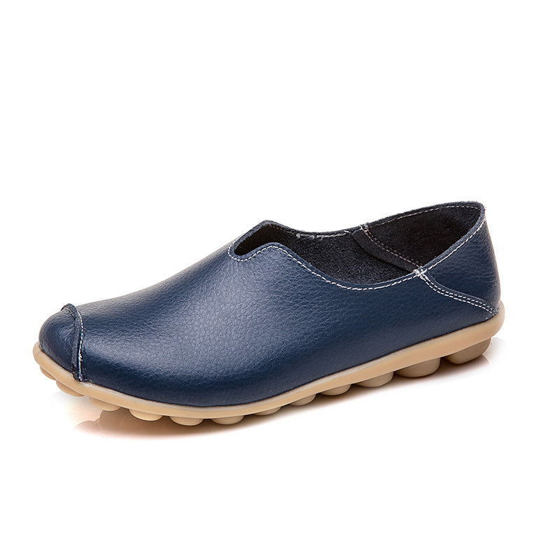 Lässige, strukturierte Slip-On-Flats für Damen