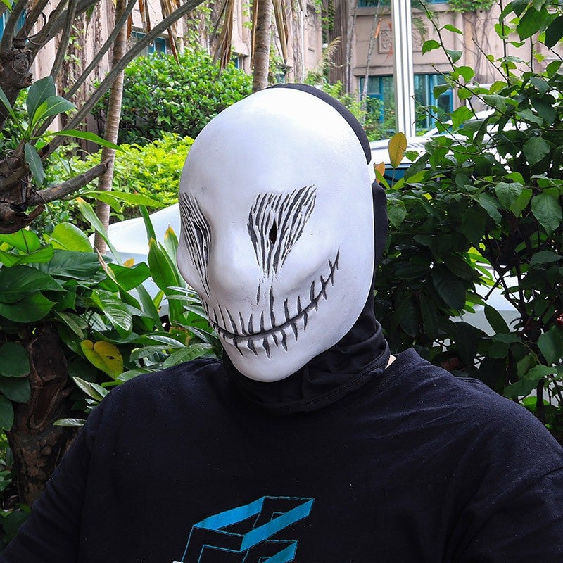 White ghost latex full-head Halloween mask