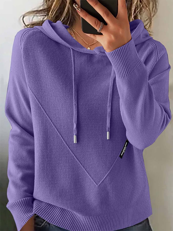 Langärmliger Damen-Kapuzenpullover für Herbst und Winter