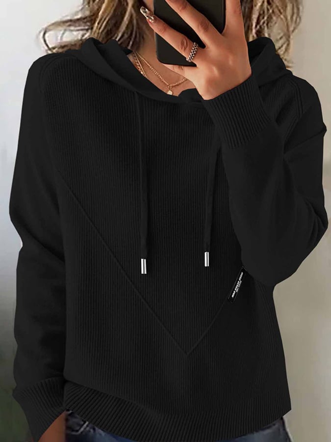 Langärmliger Damen-Kapuzenpullover für Herbst und Winter