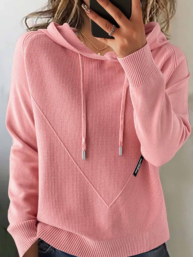 Langärmliger Damen-Kapuzenpullover für Herbst und Winter