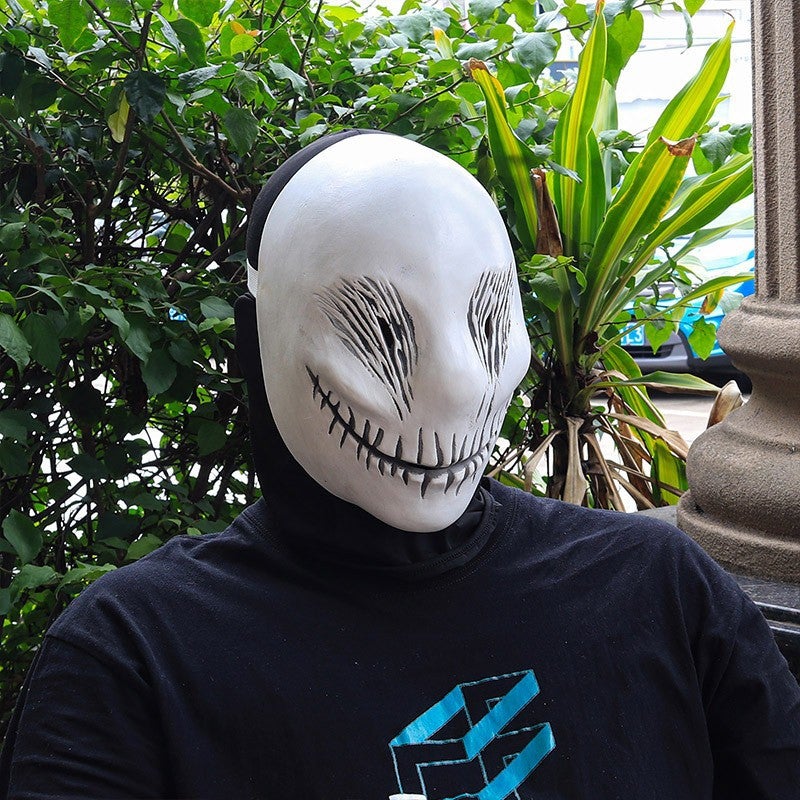 White ghost latex full-head Halloween mask
