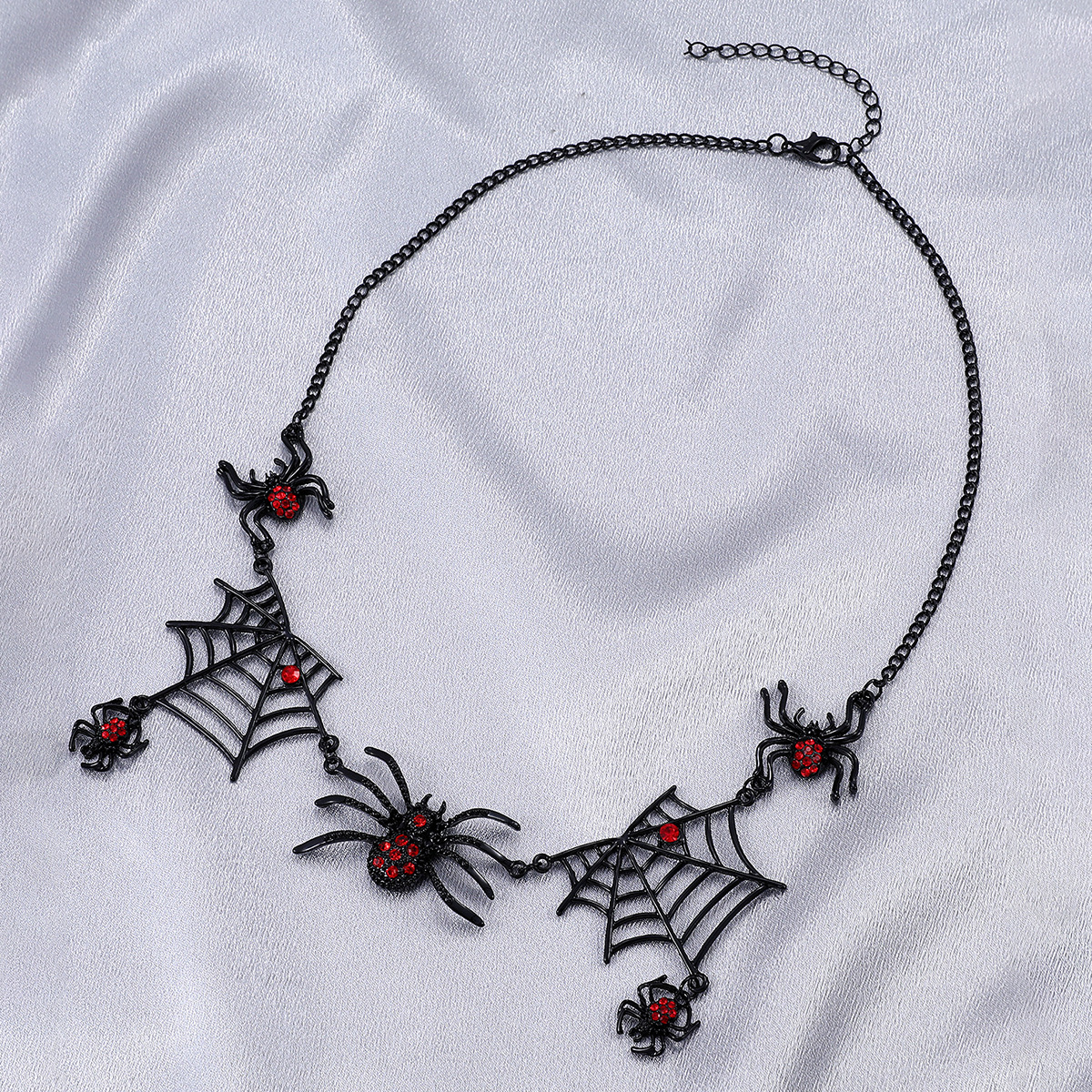 Spider web statement necklace for Halloween