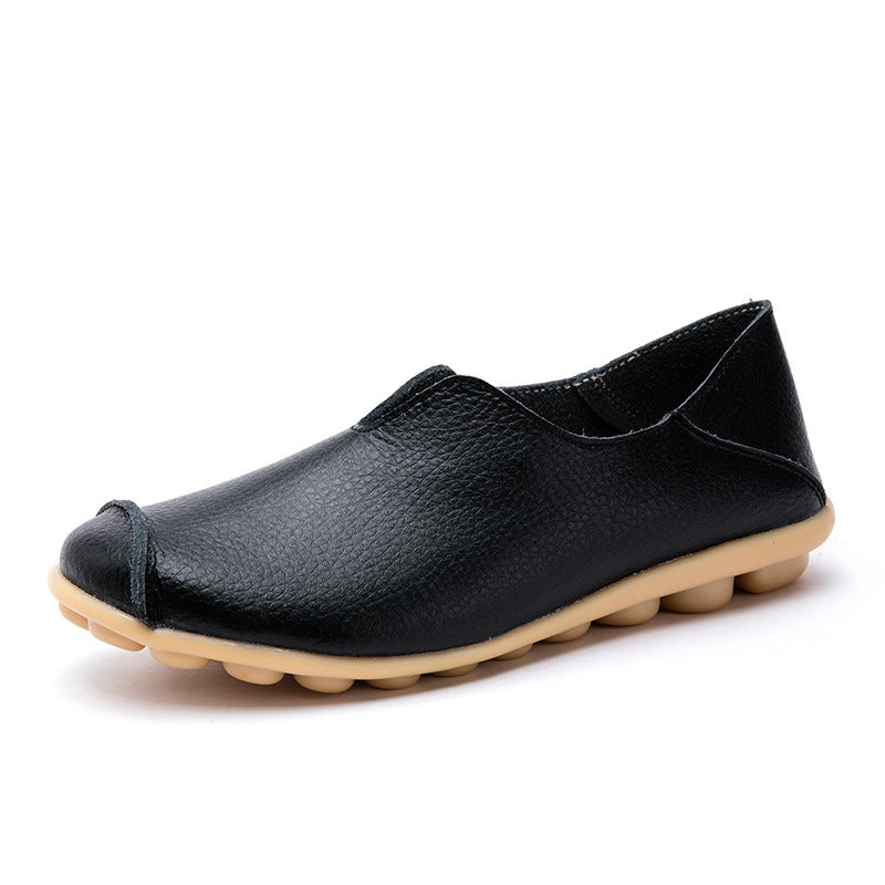 Lässige, strukturierte Slip-On-Flats für Damen