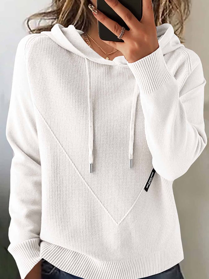 Langärmliger Damen-Kapuzenpullover für Herbst und Winter