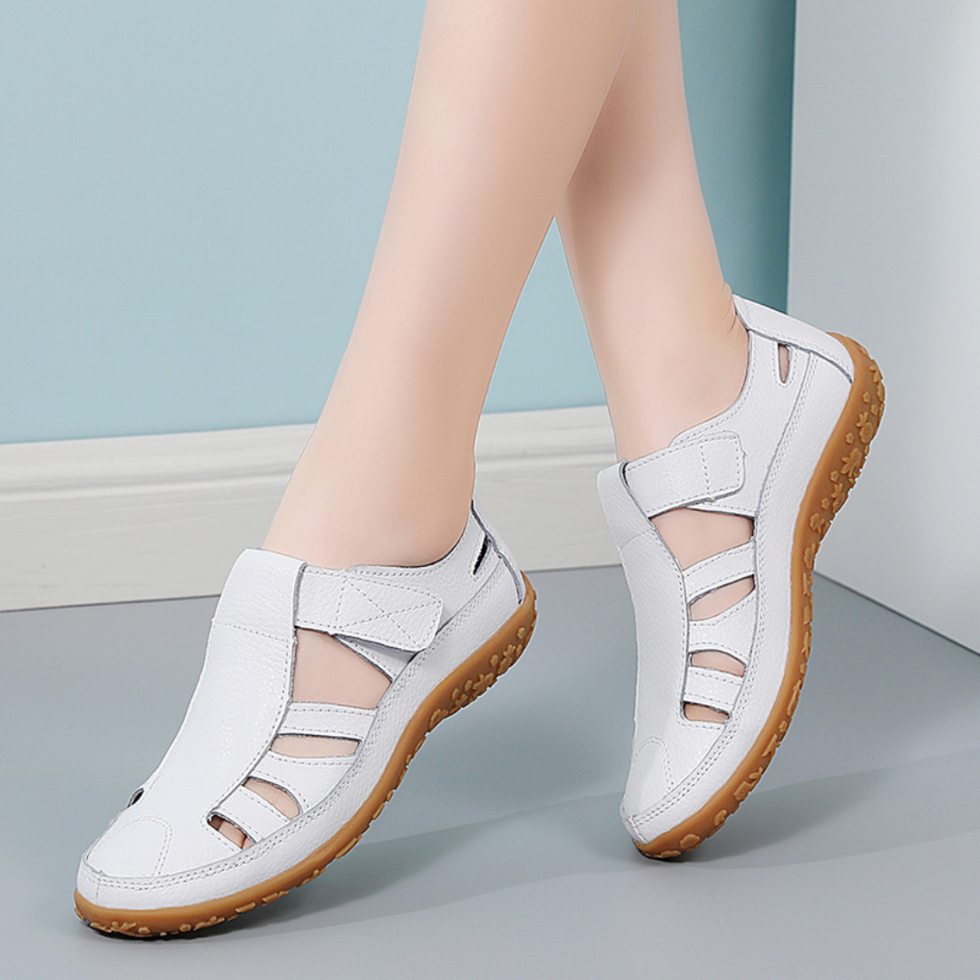 Orthopädische Damensandalen mit weicher Sohle in großen Größen