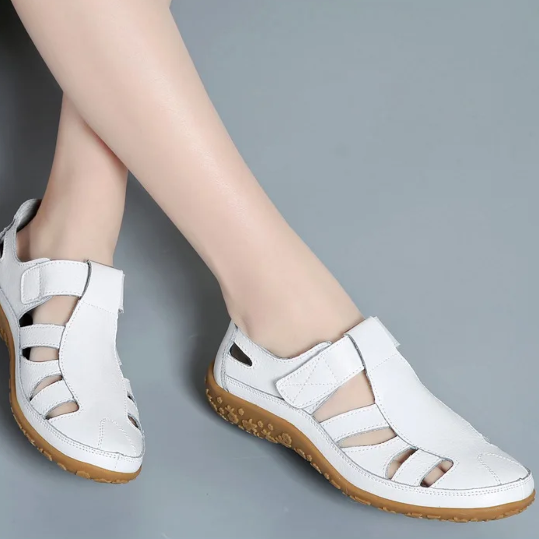 Orthopädische Damensandalen mit weicher Sohle in großen Größen