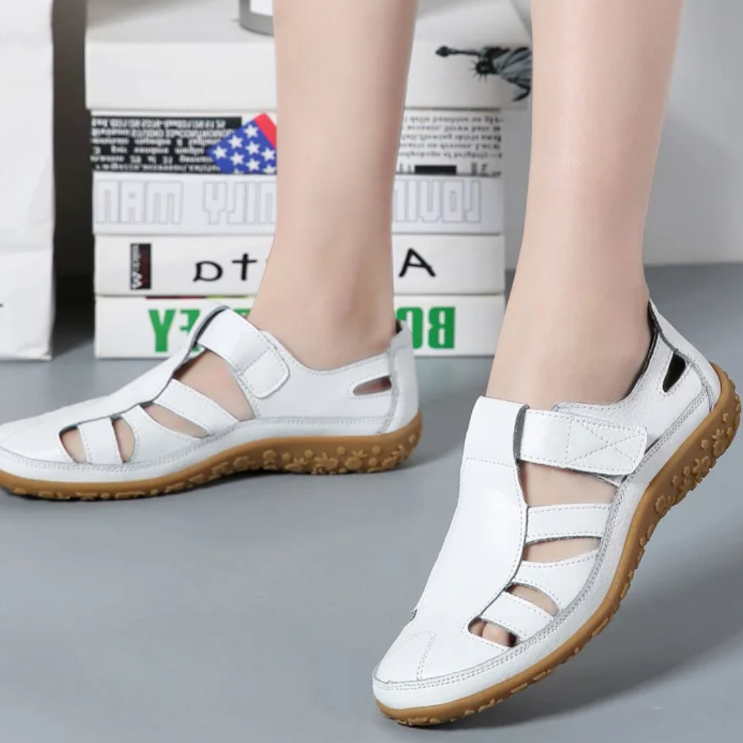 Orthopädische Damensandalen mit weicher Sohle in großen Größen