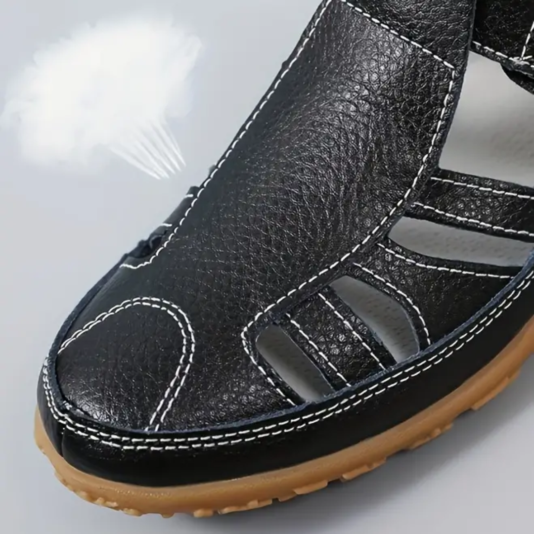 Orthopädische Damensandalen mit weicher Sohle in großen Größen