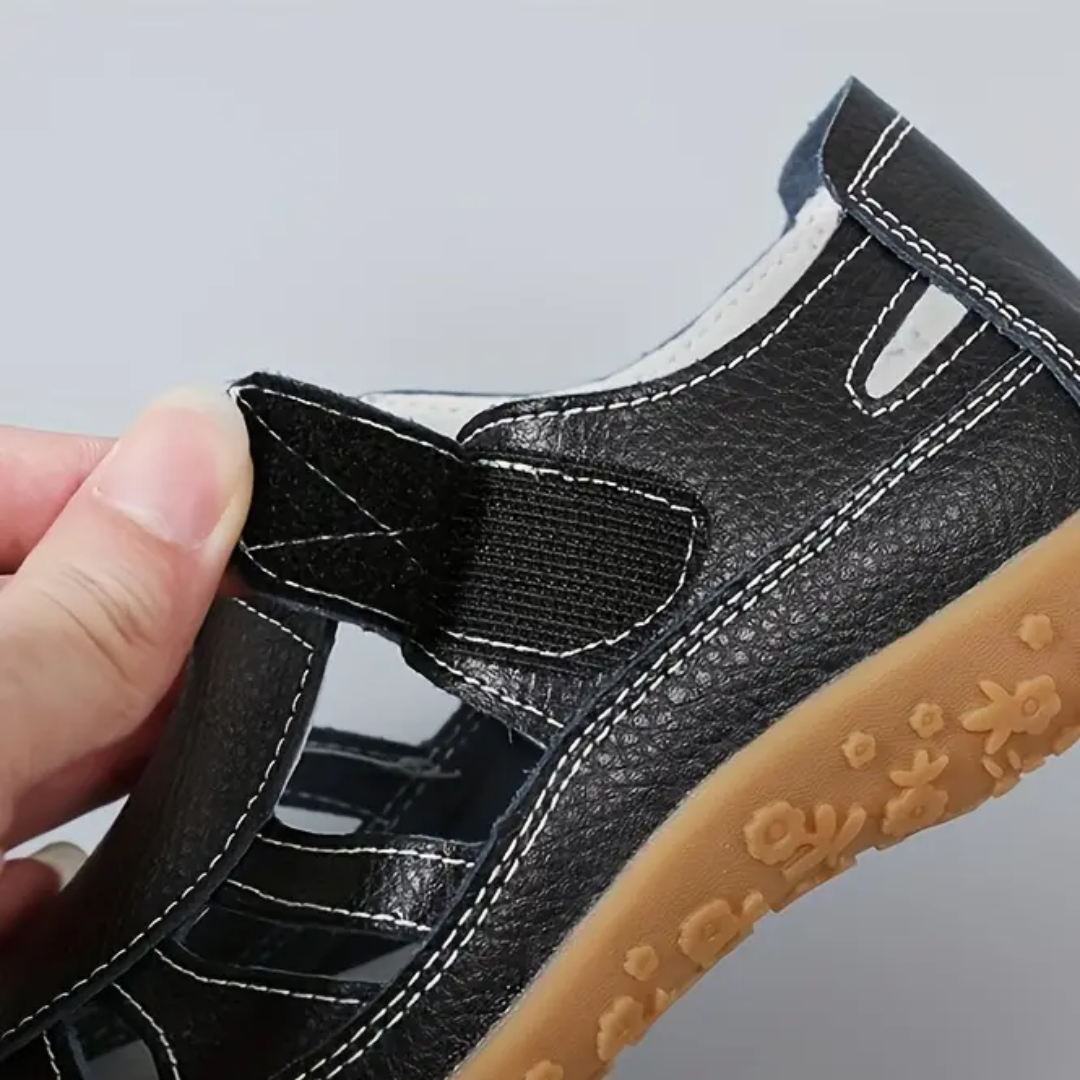 Orthopädische Damensandalen mit weicher Sohle in großen Größen