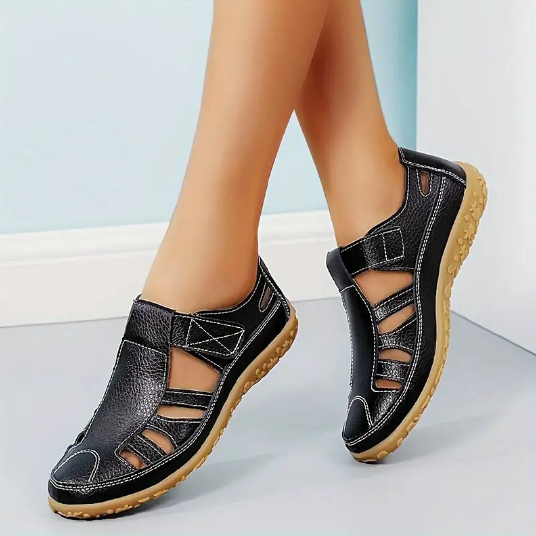 Orthopädische Damensandalen mit weicher Sohle in großen Größen