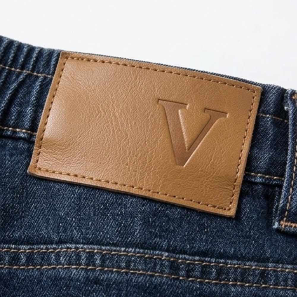 Drawstring Wide-Leg Comfort Jeans
